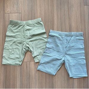Light Green & Blue High Waisted Biker Shorts Bundle